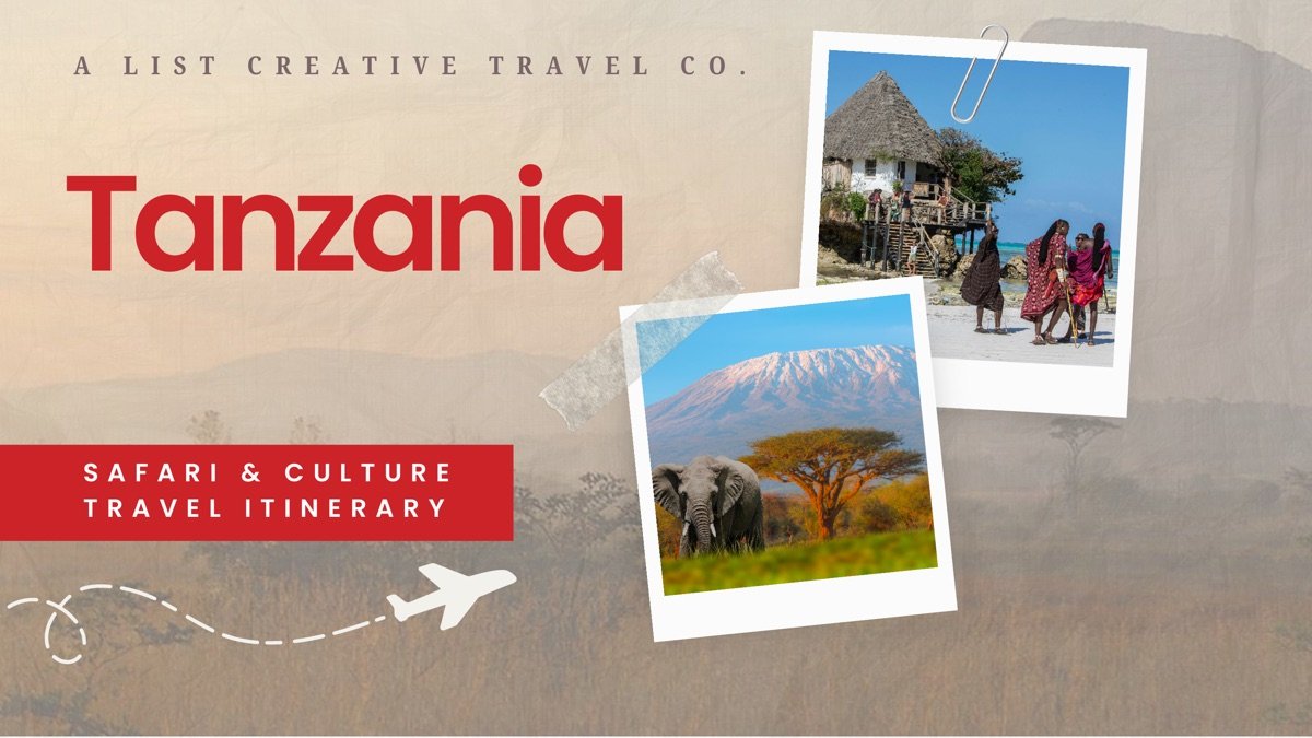 Cover of Tanzania safari and culture itinerary portfolio sample